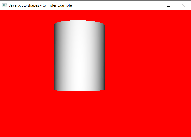JavaFX 3D Shape -Cylinder