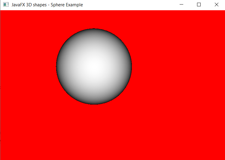 JavaFX 3D Shape -Sphere