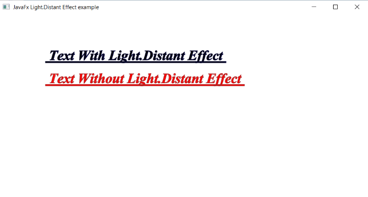 JavaFX Effect – Light Distant