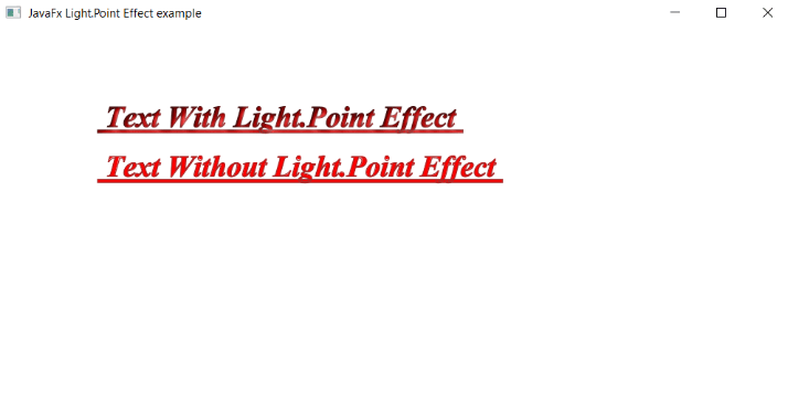 JavaFX Effect – Light Point