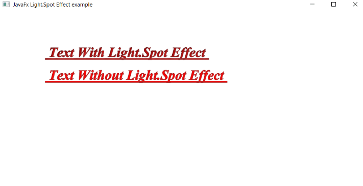 JavaFX Effect – Light.Spot