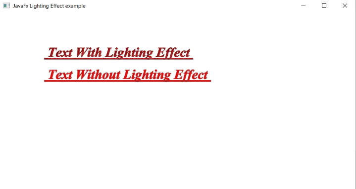 JavaFX Effect – Lighting