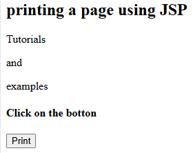 How to Print a Page Using JavaScript