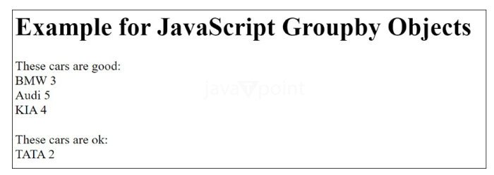 JavaScript GroupBy Methods