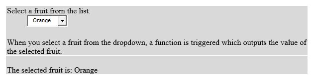 JavaScript Dropdown Onchange