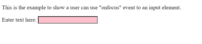 JavaScript Focus On Input