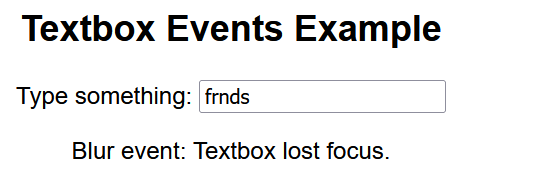 Textbox events in JavaScript