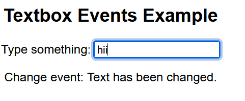 Textbox events in JavaScript