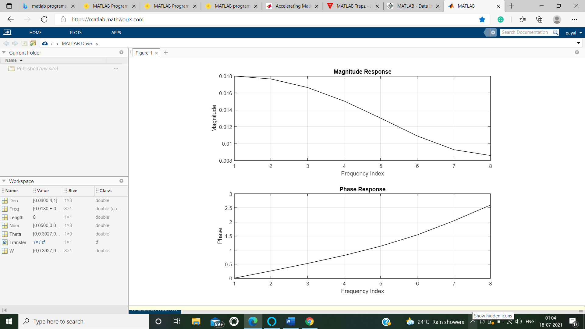 Matlab Program-(DFT and IDFT)