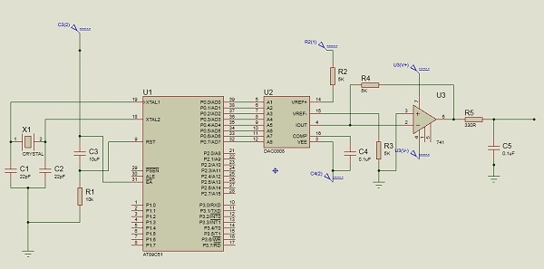 Interfacing DAC with the 8051 Microcontroller