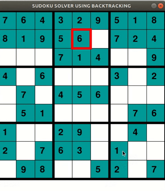 Building and visualizing Sudoku Game Using Pygame