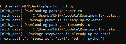 Extract Specific Text from PDF Python