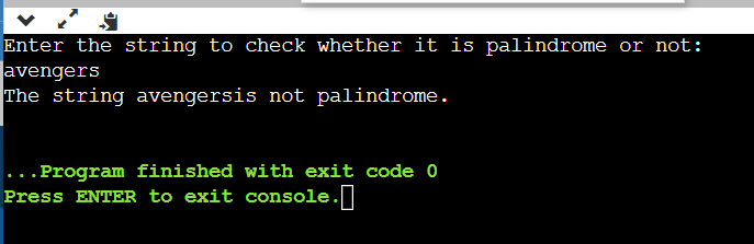 Find whether the given string/number is palindrome or not