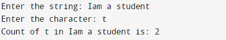 Number of Occurrences of a Character in a String Python