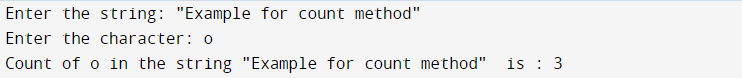 Number of Occurrences of a Character in a String Python