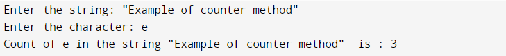 Number of Occurrences of a Character in a String Python