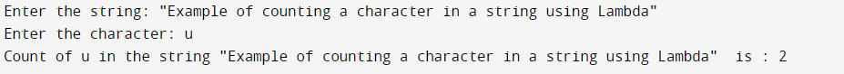 Number of Occurrences of a Character in a String Python