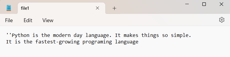 Python - Files I/O