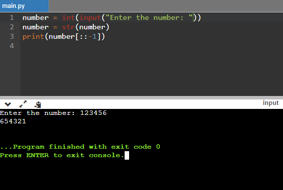Reverse A Number In Python