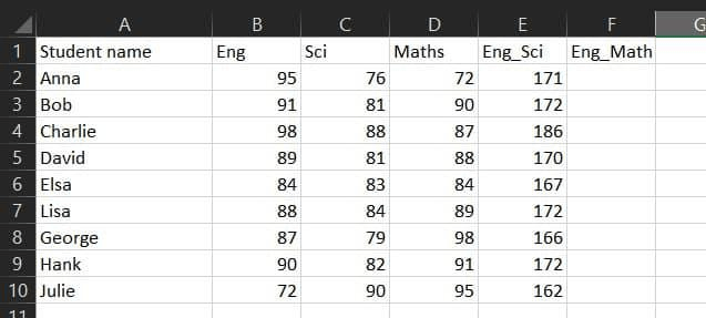 Sum of two Columns in OpenPyxl and Result in a new Column