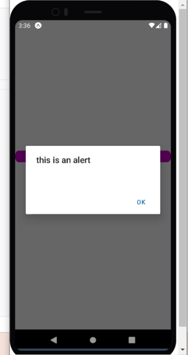 React native Alert