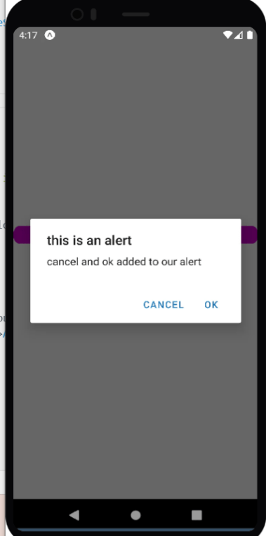 React native Alert