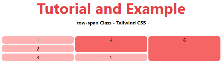 Tailwind CSS Grid Row Start End