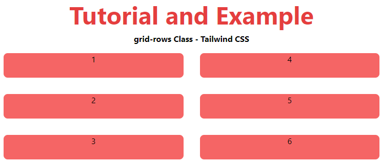 Tailwind CSS Grid Template Rows TAE