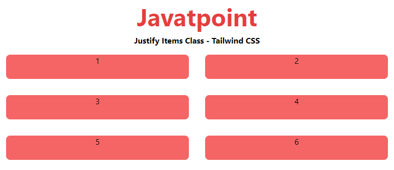 Tailwind CSS Justify Items