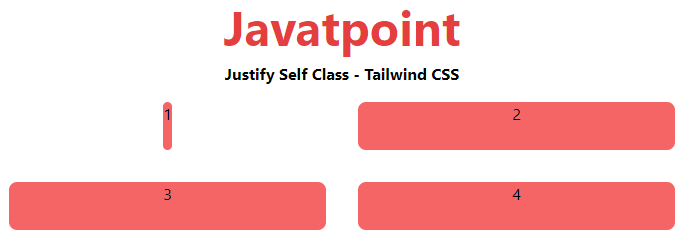 Tailwind CSS Justify Self