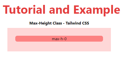 Tailwind CSS Max-Height