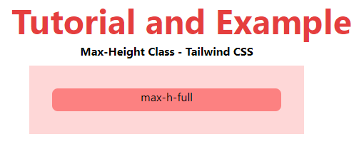 Tailwind CSS Max-Height