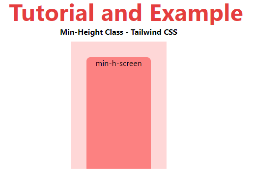 Tailwind CSS Min-Height