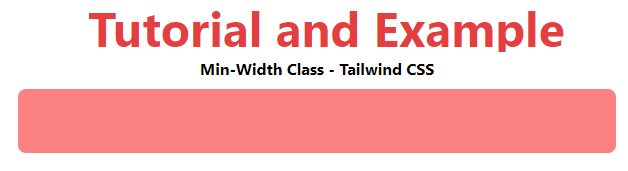 Tailwind CSS Min-Width