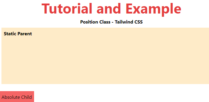 Tailwind CSS Position