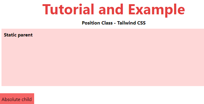 Tailwind CSS Position