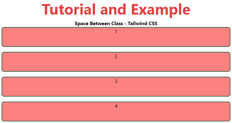 Tailwind CSS Space Between