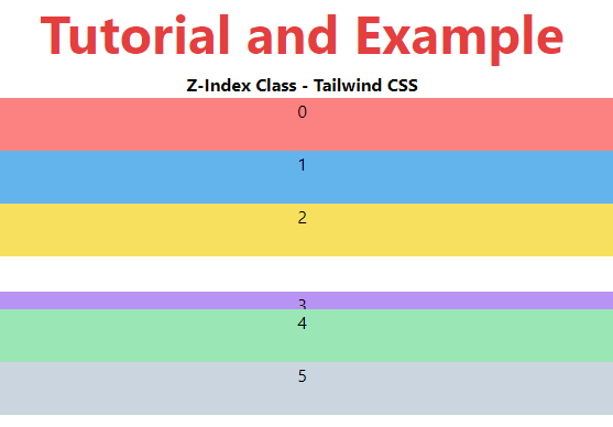 Tailwind CSS Z-index